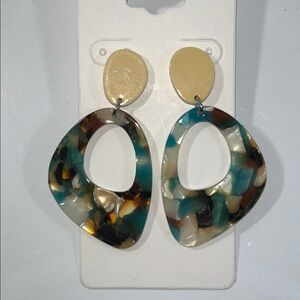 NWOT Artisan Handmade Colorful Contemporary Dangle Earrings